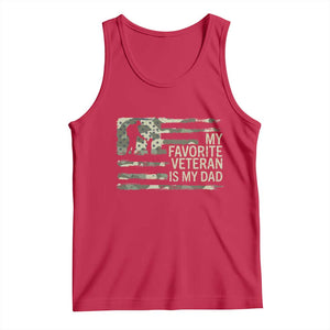 My Favorite Veteran is My Dad Tank Top Veteran Dad Camo American Flag
