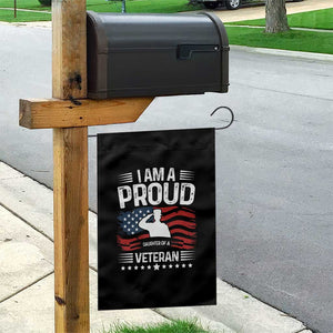Proud Daughter Veteran Nothing Scares Garden Flag Military Family Pride American Flag