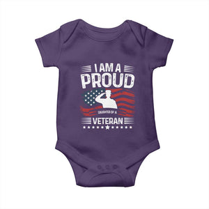Proud Daughter Veteran Nothing Scares Baby Onesie Military Family Pride American Flag