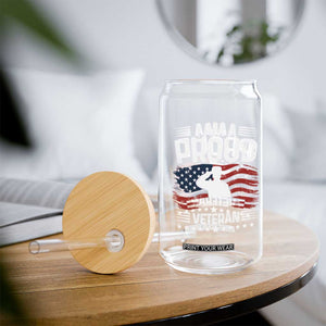 Proud Daughter Veteran Nothing Scares Glass Can Military Family Pride American Flag
