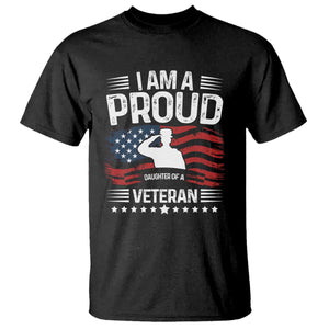 Proud Daughter Veteran Nothing Scares T Shirt Military Family Pride American Flag