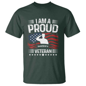 Proud Daughter Veteran Nothing Scares T Shirt Military Family Pride American Flag