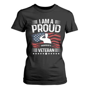 Proud Daughter Veteran Nothing Scares T Shirt For Women Military Family Pride American Flag