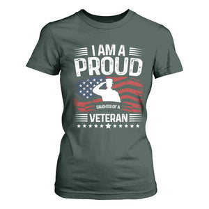 Proud Daughter Veteran Nothing Scares T Shirt For Women Military Family Pride American Flag