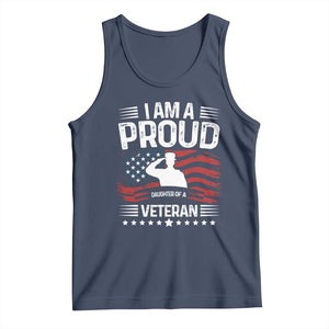Proud Daughter Veteran Nothing Scares Tank Top Military Family Pride American Flag