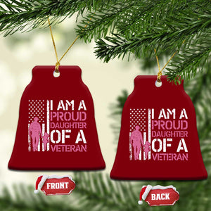 Proud Daughter Veteran Nothing Scares Ceramic Ornament Patriotic Military Family Support