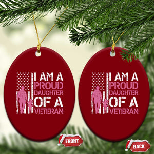 Proud Daughter Veteran Nothing Scares Ceramic Ornament Patriotic Military Family Support