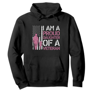 Proud Daughter Veteran Nothing Scares Hoodie Patriotic Military Family Support