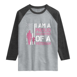 Proud Daughter Veteran Nothing Scares Raglan Shirt Patriotic Military Family Support