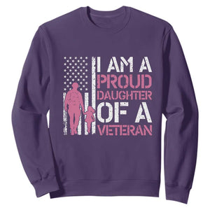 Proud Daughter Veteran Nothing Scares Sweatshirt Patriotic Military Family Support
