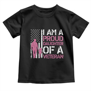 Proud Daughter Veteran Nothing Scares Toddler T Shirt Patriotic Military Family Support