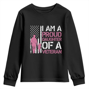 Proud Daughter Veteran Nothing Scares Youth Sweatshirt Patriotic Military Family Support