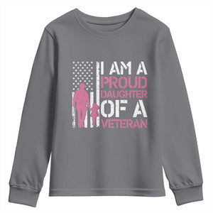 Proud Daughter Veteran Nothing Scares Youth Sweatshirt Patriotic Military Family Support