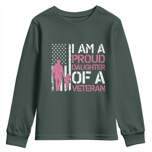 Proud Daughter Veteran Nothing Scares Youth Sweatshirt Patriotic Military Family Support