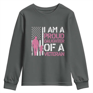 Proud Daughter Veteran Nothing Scares Youth Sweatshirt Patriotic Military Family Support