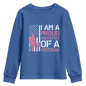 Proud Daughter Veteran Nothing Scares Youth Sweatshirt Patriotic Military Family Support