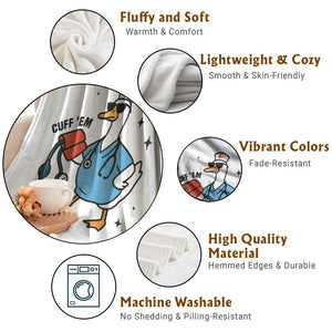 Funny Silly Goose ER Nurse Throw Blanket Cuff 'Em TS14 Print Your Wear