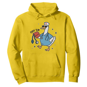 Funny Silly Goose ER Nurse Hoodie Cuff 'Em TS14 Daisy Print Your Wear