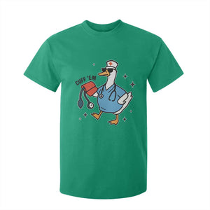 Funny Silly Goose ER Nurse T Shirt For Kid Cuff 'Em TS14 Irish Green Print Your Wear