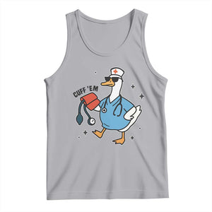 Funny Silly Goose ER Nurse Tank Top Cuff 'Em TS14 Athletic Heather Print Your Wear