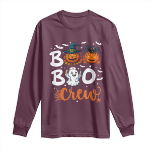 Boo Boo Crew Nurse Ghost Halloween Long Sleeve Shirt TS14 Maroon Print Your Wear