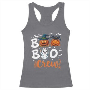 Boo Boo Crew Nurse Ghost Halloween Racerback Tank Top TS14 Charcoal Print Your Wear