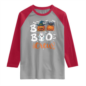 Boo Boo Crew Nurse Ghost Halloween Raglan Shirt TS14 Sport Gray Red Print Your Wear