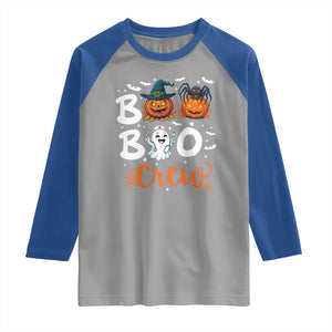 Boo Boo Crew Nurse Ghost Halloween Raglan Shirt TS14 Sport Gray Royal Print Your Wear