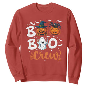 Boo Boo Crew Nurse Ghost Halloween Sweatshirt TS14 Red Print Your Wear