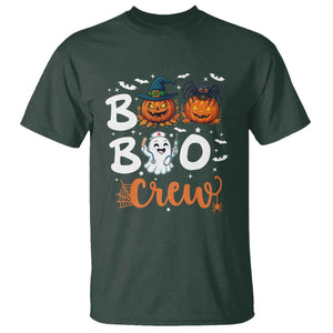 Boo Boo Crew Nurse Ghost Halloween T Shirt TS14 Dark Forest Green Print Your Wear