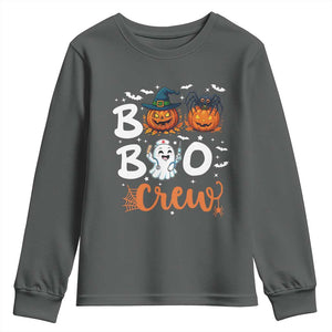 Boo Boo Crew Nurse Ghost Halloween Youth Sweatshirt TS14 Dark Heather Print Your Wear