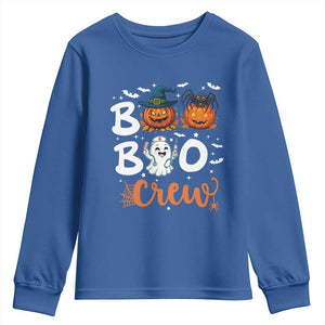 Boo Boo Crew Nurse Ghost Halloween Youth Sweatshirt TS14 Royal Blue Print Your Wear