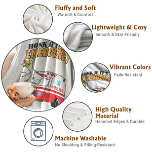 Registered Goose Nurse Throw Blanket Honk If It Is An Emergency TS14 Print Your Wear