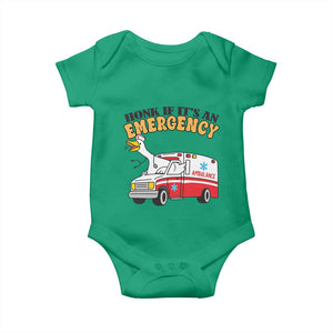 Registered Goose Nurse Baby Onesie Honk If It Is An Emergency TS14 Irish Green Print Your Wear