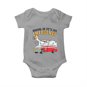 Registered Goose Nurse Baby Onesie Honk If It Is An Emergency TS14 Sport Gray Print Your Wear