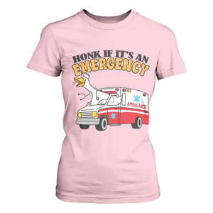 Registered Goose Nurse T Shirt For Women Honk If It Is An Emergency TS14 Light Pink Print Your Wear