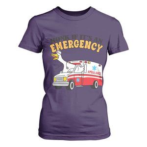 Registered Goose Nurse T Shirt For Women Honk If It Is An Emergency TS14 Purple Print Your Wear