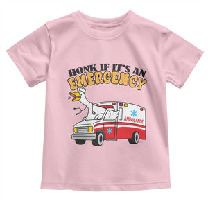 Registered Goose Nurse Toddler T Shirt Honk If It Is An Emergency TS14 Light Pink Print Your Wear