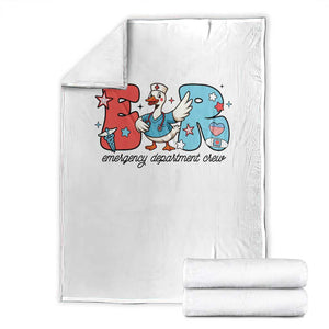 ER Nurse Silly Goose Throw Blanket Funny Emergency Department TS14 White Print Your Wear