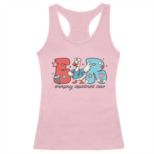 ER Nurse Silly Goose Racerback Tank Top Funny Emergency Department TS14 Light Pink Print Your Wear