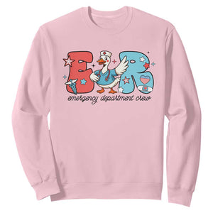 ER Nurse Silly Goose Sweatshirt Funny Emergency Department TS14 Light Pink Print Your Wear