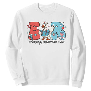 ER Nurse Silly Goose Sweatshirt Funny Emergency Department TS14 White Print Your Wear