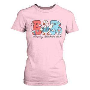 ER Nurse Silly Goose T Shirt For Women Funny Emergency Department TS14 Light Pink Print Your Wear