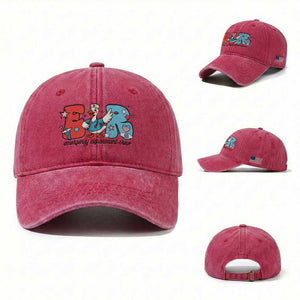 ER Nurse Silly Goose Washed Cotton Baseball Cap Funny Emergency Department TS14 Washed Cap Universal Fit Red Print Your Wear