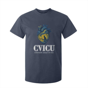 CVICU Nurse Cat Starry Night T Shirt For Kid Cardiovascular Intensive Care Unit TS14 Navy Print Your Wear