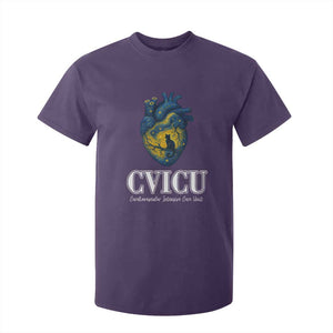 CVICU Nurse Cat Starry Night T Shirt For Kid Cardiovascular Intensive Care Unit TS14 Purple Print Your Wear