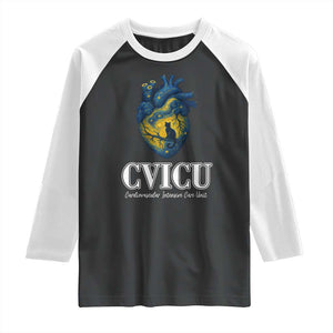 CVICU Nurse Cat Starry Night Raglan Shirt Cardiovascular Intensive Care Unit TS14 Black White Print Your Wear