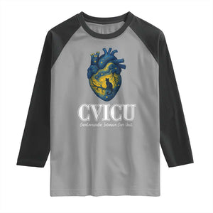 CVICU Nurse Cat Starry Night Raglan Shirt Cardiovascular Intensive Care Unit TS14 Sport Gray Black Print Your Wear