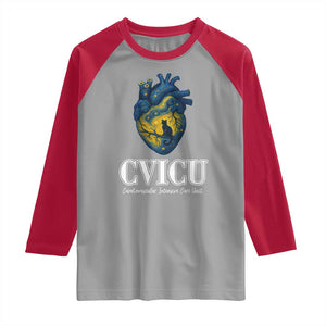CVICU Nurse Cat Starry Night Raglan Shirt Cardiovascular Intensive Care Unit TS14 Sport Gray Red Print Your Wear