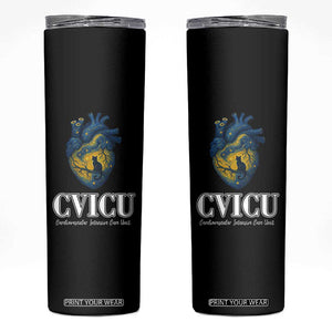 CVICU Nurse Cat Starry Night Skinny Tumbler Cardiovascular Intensive Care Unit TS14 Black Print Your Wear
